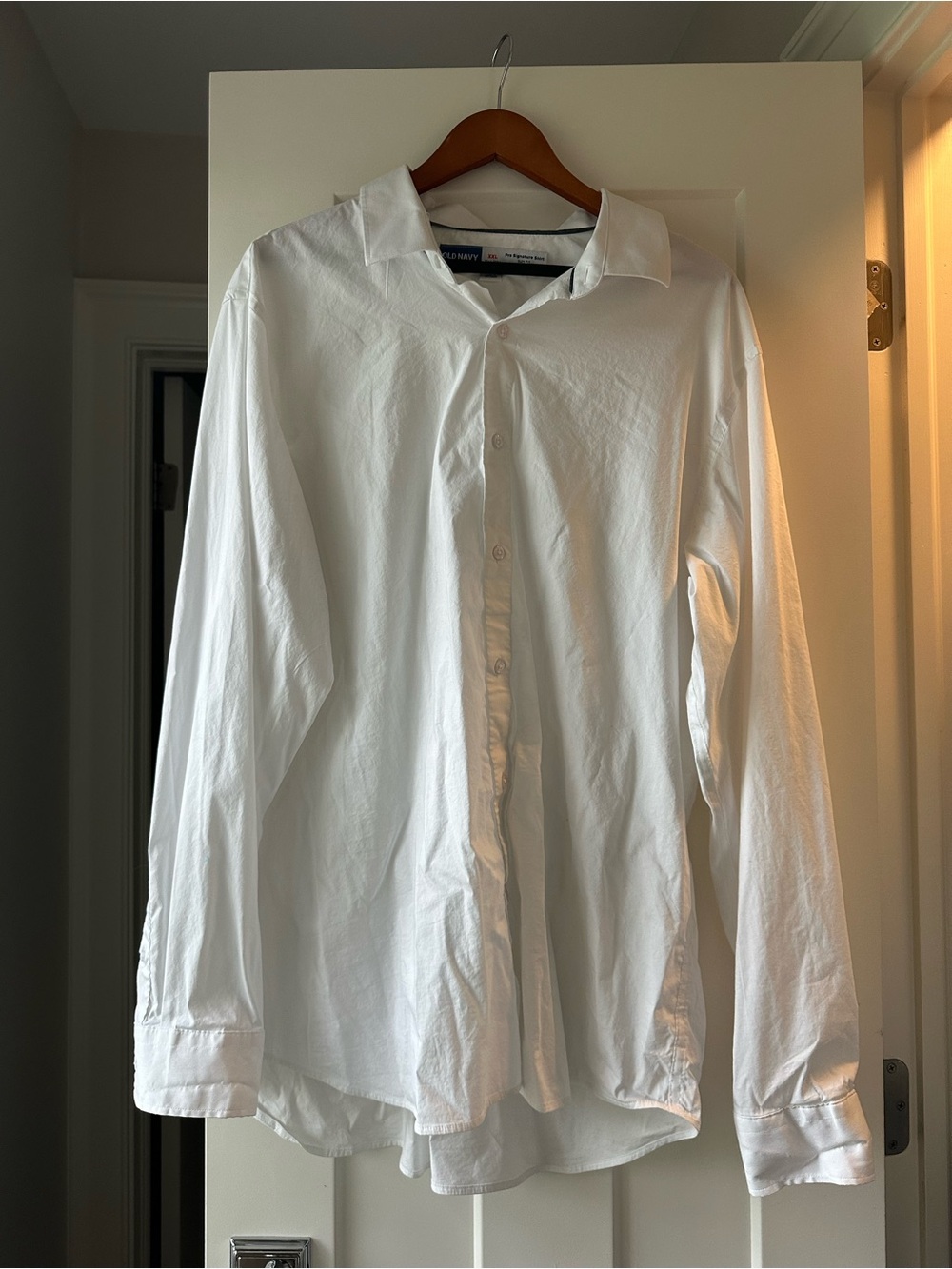 Old Navy Men's White Button-Up Dress Shirt